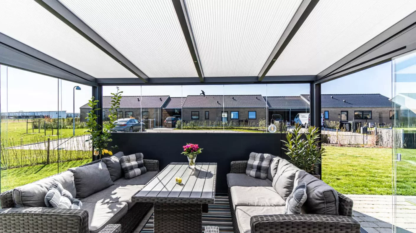 overdækket terrasse set indefra