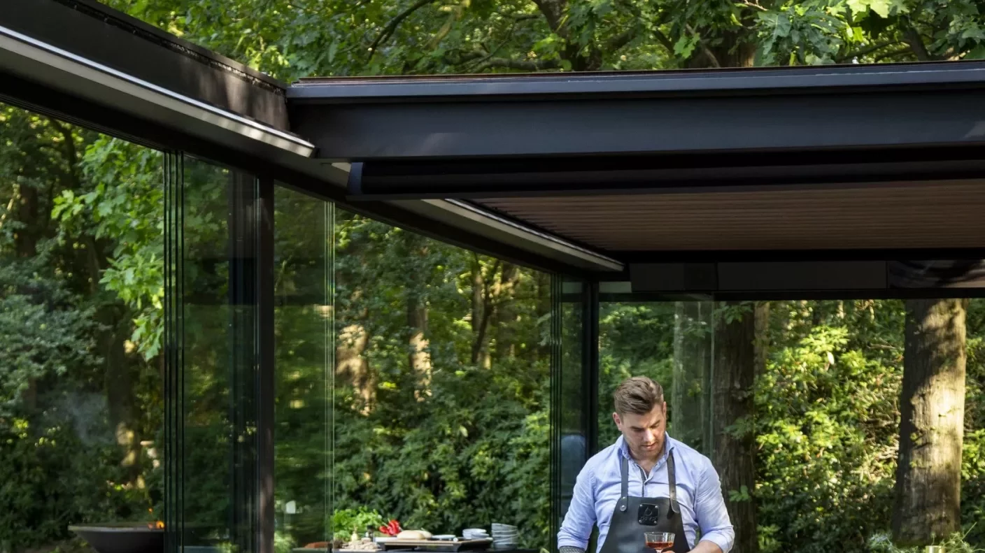 pergola med åbent tag