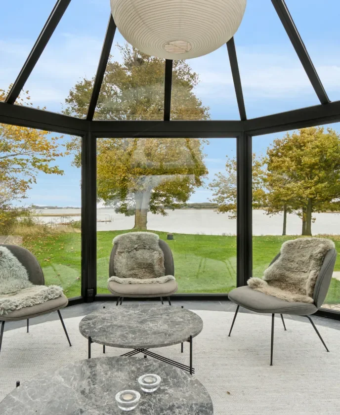 pavillon set indefra